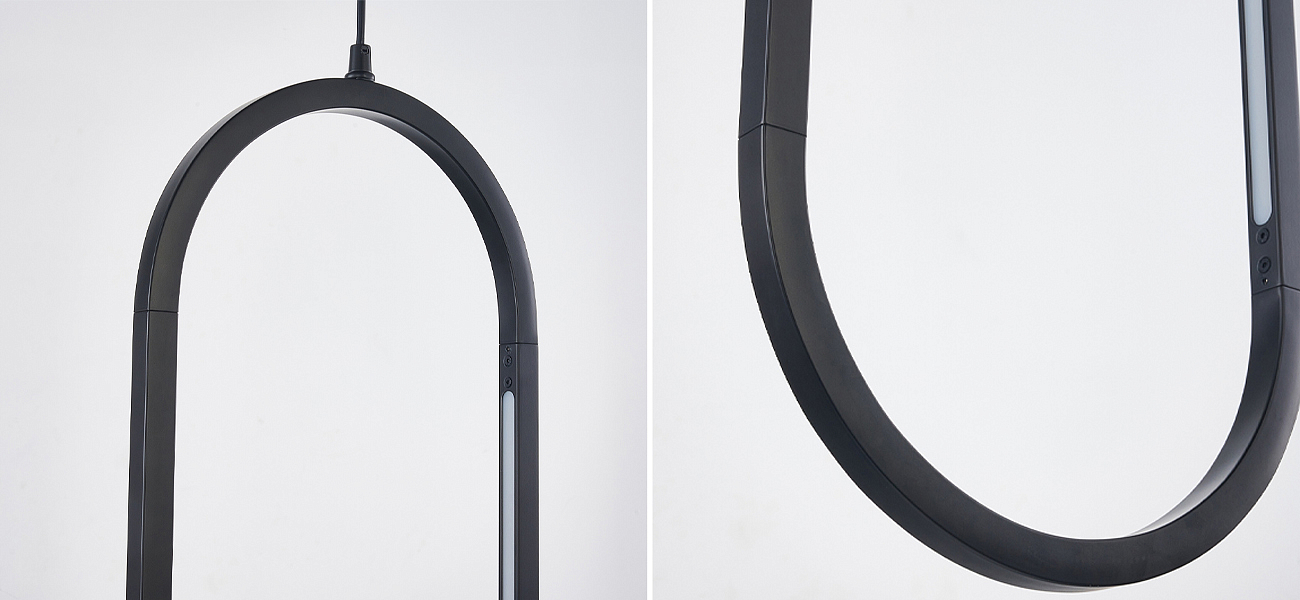 Овальный подвесной светильник Roll and Hill Black - Loft-Concept в Брянске