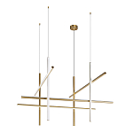 Люстра с 8-ю пересекающимися цилиндрическими плафонами на тонких тросах Trumpet tube варинант исполнения - 6 | Loft Concept в Брянске