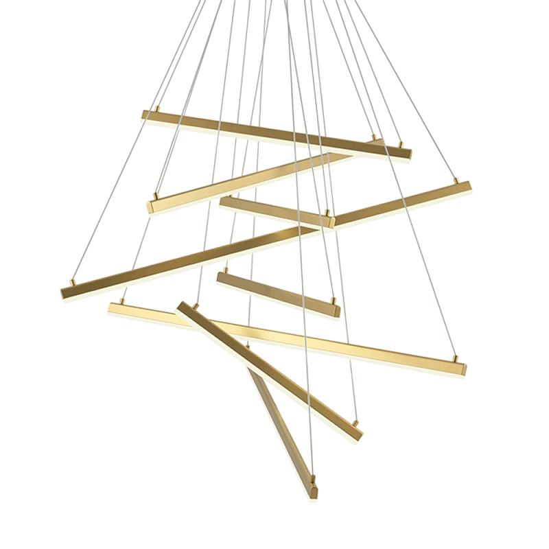 Люстра подвесная Line 2600-3500К 90Вт Золотой в Брянске | Loft Concept 