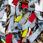 Ковер прямоугольный разноцветный из джинсовой одежды Zero Waste варинант исполнения - 3 | Loft Concept в Брянске