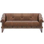 Трехместный диван Duncan винтажная коричневая кожа варинант исполнения - 1 | Loft Concept в Брянске