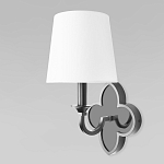 Бра с белым текстильным абажуром и фигурным основанием с зеркальной вставкой Vitorino варинант исполнения - 8 | Loft Concept в Брянске