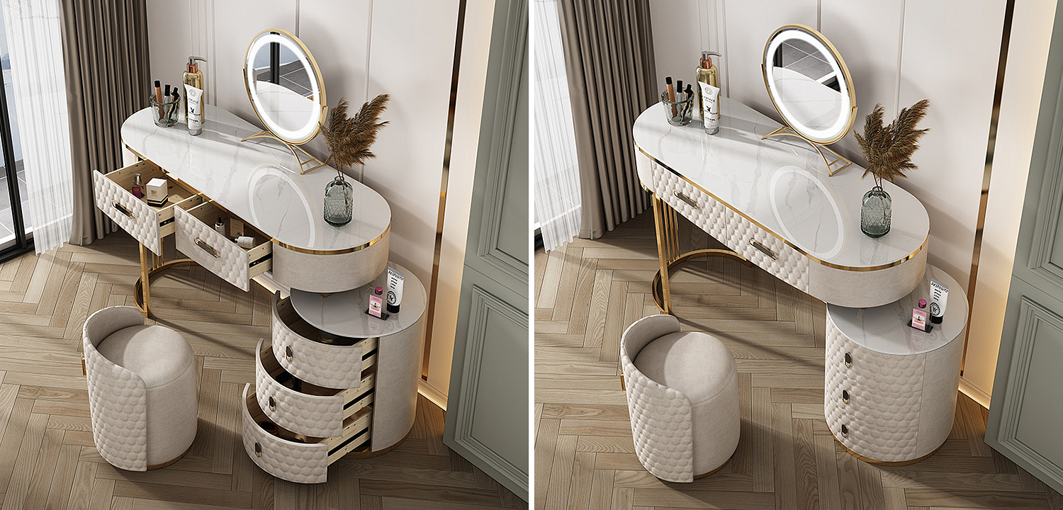 Трельяж Kathryn Bedroom Dressing Table White Трельяж Kathryn Bedroom Dressing Table White - Loft-Concept в Брянске