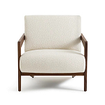 Кресло с обивкой из белого букле Armchair White Boucle варинант исполнения - 4 | Loft Concept в Брянске