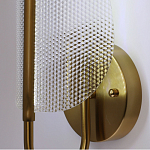 Бра с изогнутым рельефным плафоном Textured Glass варинант исполнения - 4 | Loft Concept в Брянске