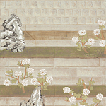 Обои ручная роспись The Art of Learning and Steps for the Flowers by Teo Yang Original colourway on Icefield India tea paper варинант исполнения - 1 | Loft Concept в Брянске