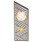 Часы подарочные настольные в виде погона Генерала из натурального камня Змеевик Silver Military Clock варинант исполнения - 7 | Loft Concept в Брянске