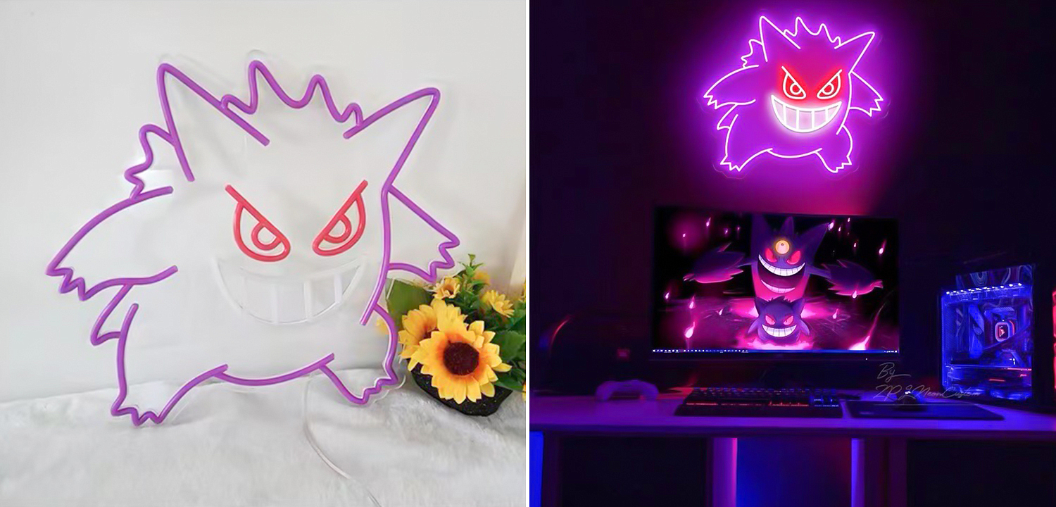 Неоновая настенная лампа Gengar Pokemon Neon Wall Lamp Неоновая настенная лампа Gengar Pokemon Neon Wall Lamp - Loft-Concept в Брянске