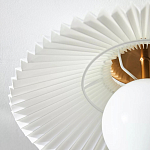 Потолочный светильник с белым плиссированным абажуром Headquarters варинант исполнения - 4 | Loft Concept в Брянске