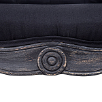 Кресло низкое в стиле прованс Черный Лен Louis French Armchair  варинант исполнения - 5 | Loft Concept в Брянске