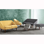 Кресло желтое с принтом Pauley Yellow Armchair варинант исполнения - 4 | Loft Concept в Брянске