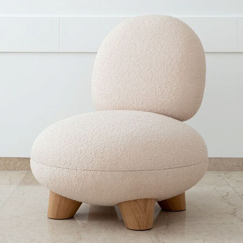 Кресло Инь Белый Коричневый в Брянске | Loft Concept 