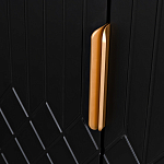 Комод черный округлой формы с рельефным фасадом Black Cut варинант исполнения - 3 | Loft Concept в Брянске