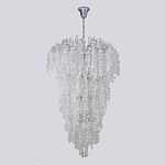 Люстра с прозрачными и белыми подвесками в виде лепестков FAIRYTREE Light варинант исполнения - 2 | Loft Concept в Брянске