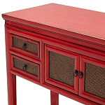 Деревянная консоль в китайском стиле с ящиками и дверцами красная Chinese Console Table варинант исполнения - 4 | Loft Concept в Брянске