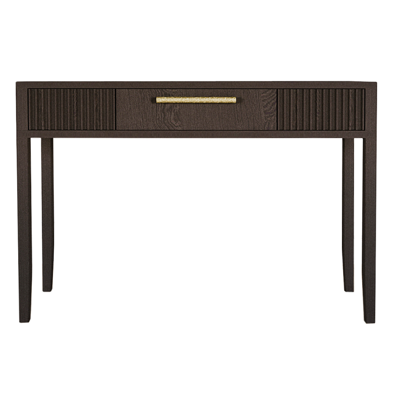 Элегантная Консоль Primo с выдвижным ящиком Темный орех Темный дуб Золотой в Брянске | Loft Concept 