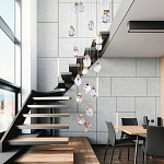 Большая каскадная люстра с хрустальными плафонами Esme Crystal Brass Cascade Chandelier 25 варинант исполнения - 2 | Loft Concept в Брянске