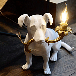 Настольная лампа в виде щенка Puppy White Table Lamp варинант исполнения - 5 | Loft Concept в Брянске