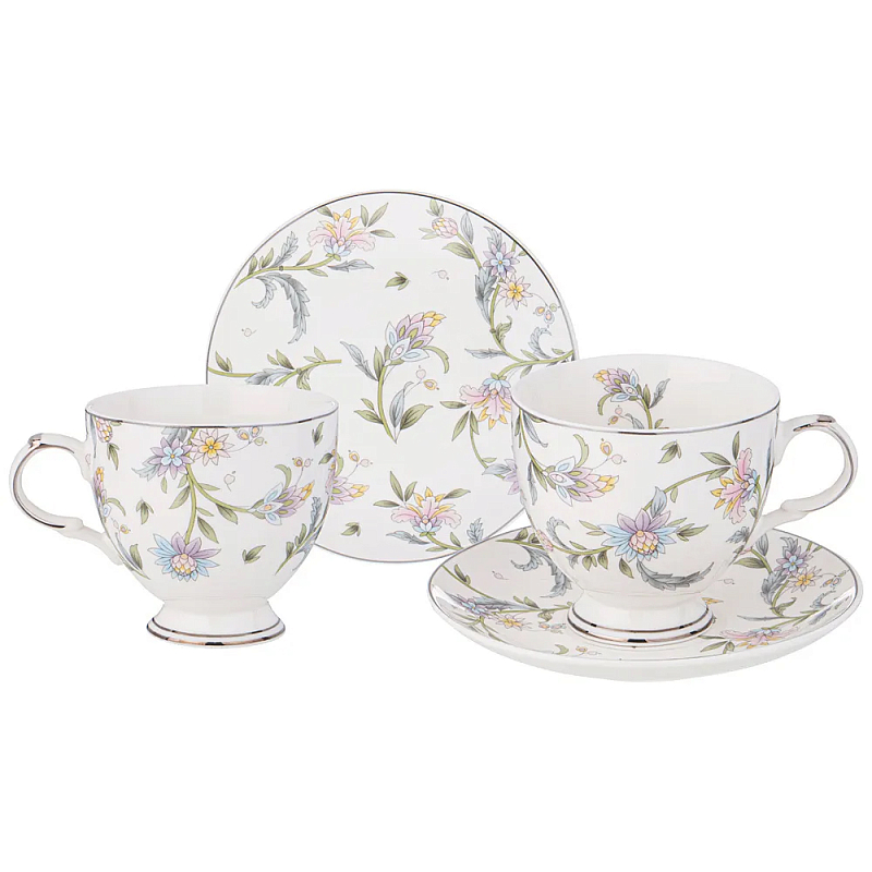 Чайный сервиз из фарфора на 2 персоны 4 предмета Tea Flower Set Мульти Чайный сервиз из фарфора на 2 персоны 4 предмета Tea Flower Set Мульти в Брянске | Loft Concept