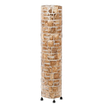 Торшер из перламутра на металлическом каркасе Indonesian Cylinder 2 варинант исполнения - 1 | Loft Concept в Брянске