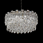 Круглая люстра с хрустальными подвесками на серебряном каркасе Gorgeous Crystal Light варинант исполнения - 5 | Loft Concept в Брянске