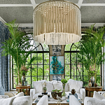 Люстра белая плетеная с кисточками Boho Tassel Chandelier варинант исполнения - 3 | Loft Concept в Брянске