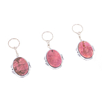 Зеркало брелок складное двухстороннее из натурального камня Родонит Stone Mirrors варинант исполнения - 4 | Loft Concept в Брянске