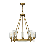  Люстра с 5-ю цилиндрическими плафонами из стекла с пузырьками Hinkley варинант исполнения - 8 | Loft Concept в Брянске