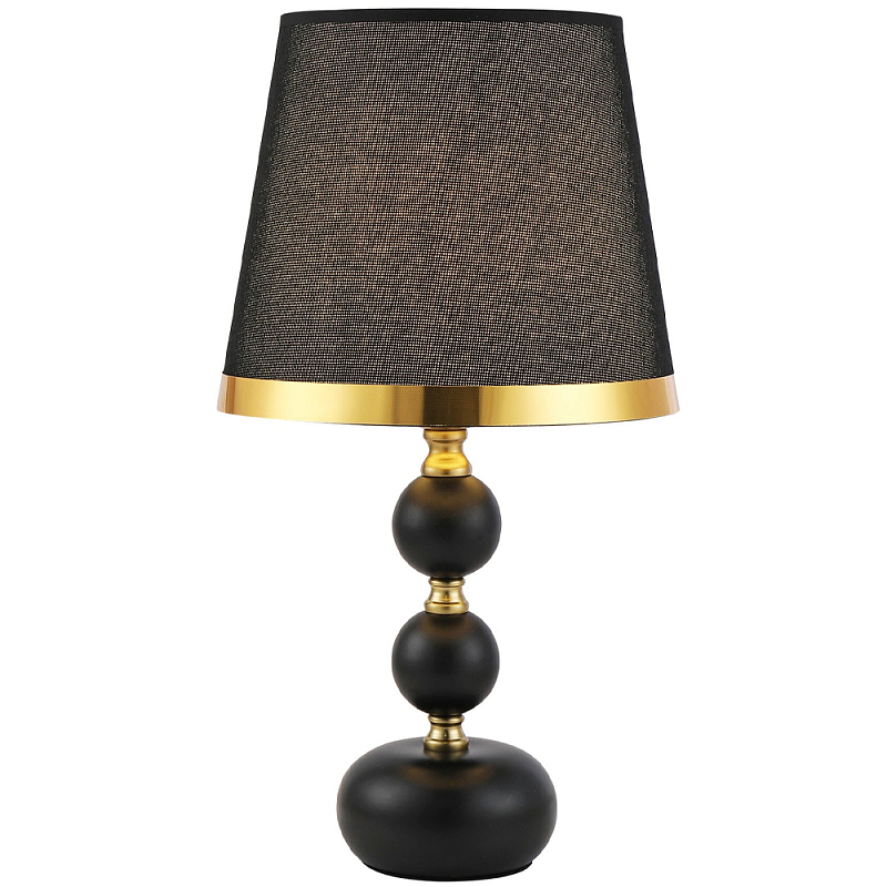 Настольная лампа с абажуром Altera Lampshade Black Gold Table Lamp Черный Золотой Настольная лампа с абажуром Altera Lampshade Black Gold Table Lamp Черный Золотой в Брянске | Loft Concept