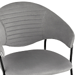 Серый стул с обивкой из искусственной замши Alexis варинант исполнения - 6 | Loft Concept в Брянске