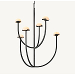 Люстрас 6-ю мраморными плафонами в форме купола Light Warm Light варинант исполнения - 7 | Loft Concept в Брянске