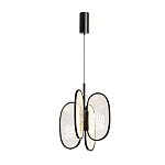 Люстра с гравировкой на акриловых плафонах Gravyura Black D 33 см варинант исполнения - 2 | Loft Concept в Брянске