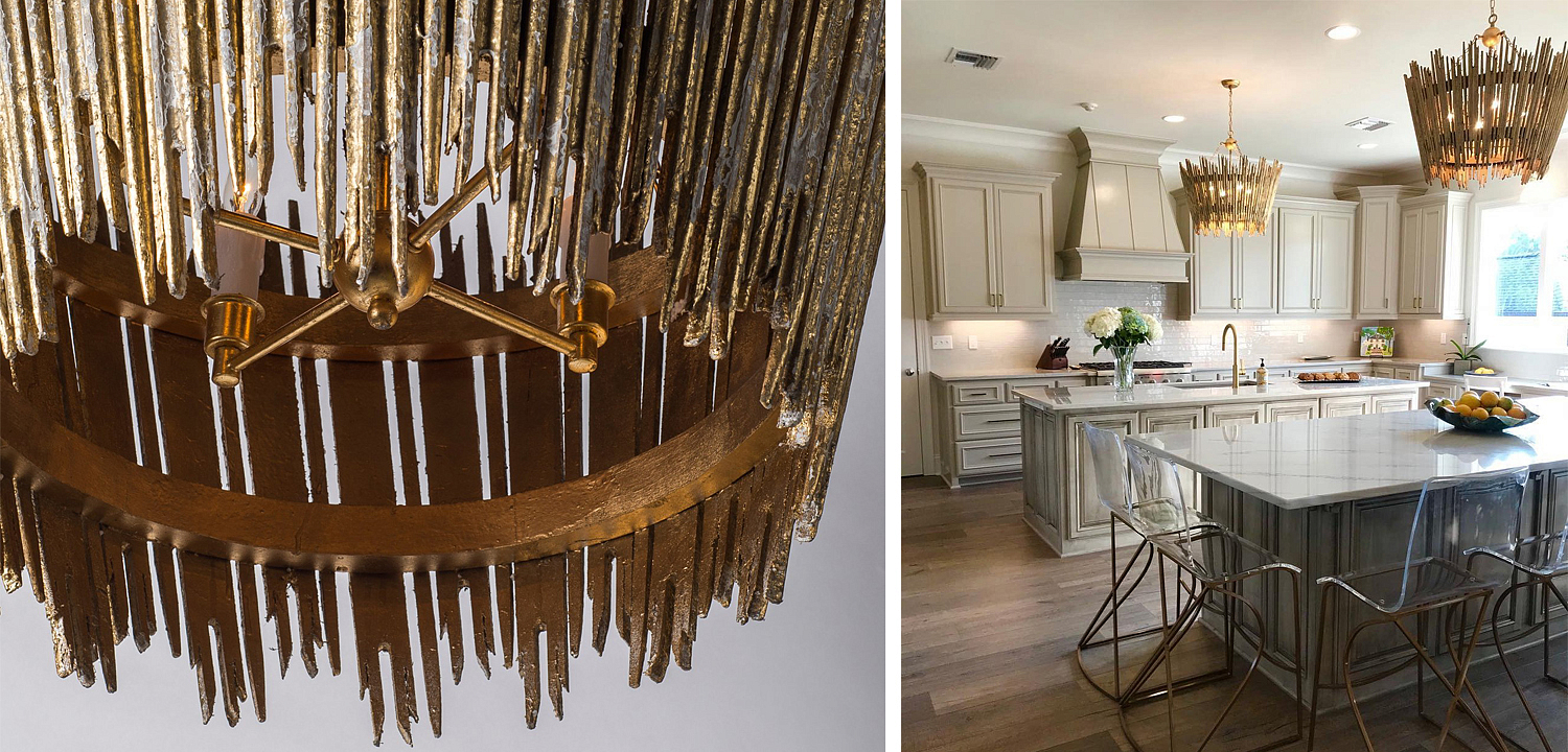 Люстра Ragna Golden Wooden Rods Chandelier Люстра Ragna Golden Wooden Rods Chandelier - Loft-Concept в Брянске