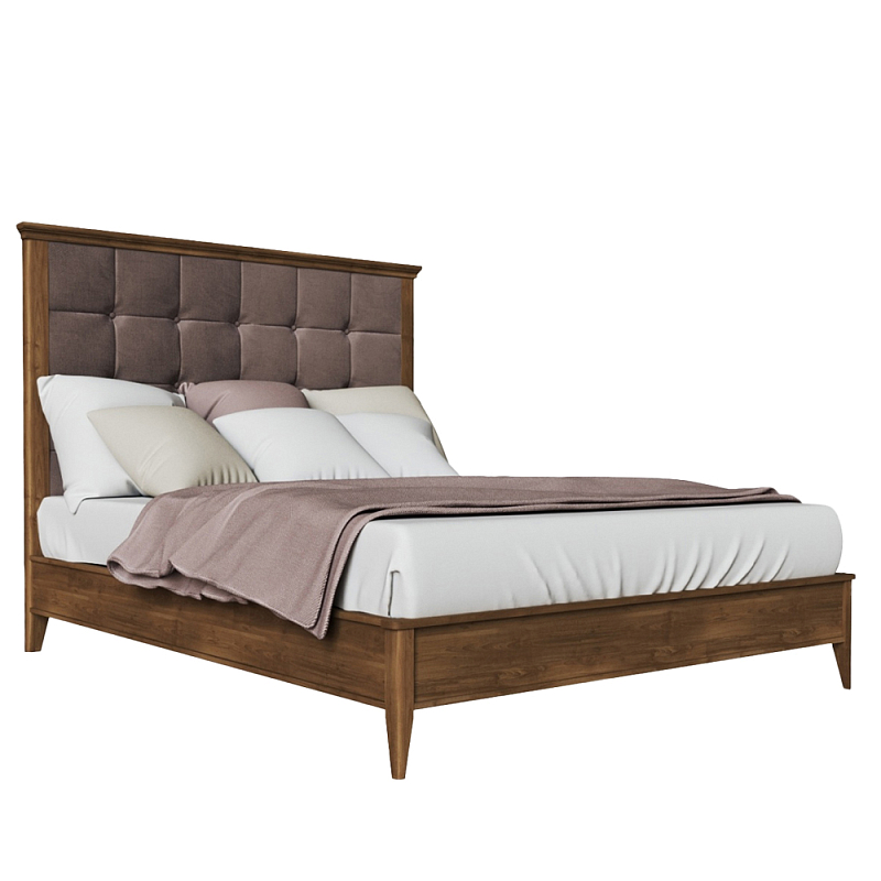 Кровать из массива бука с мягким изголовьем Tasteful Furniture Кровать из массива бука с мягким изголовьем Tasteful Furniture в Брянске | Loft Concept