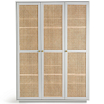 Шкаф с тремя дверцами из плетеного ротанга Tomio Wicker Furniture варинант исполнения - 1 | Loft Concept в Брянске