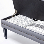 Мягкая банкетка с зоной для хранения Casket Grey варинант исполнения - 4 | Loft Concept в Брянске