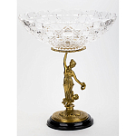 Чаша стеклянная прозрачная на бронзовой подставке с фигуркой девушки Eden Garden варинант исполнения - 3 | Loft Concept в Брянске