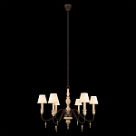 Люстра на металлическом основании с 6-ю белыми тканевыми абажурами Terrain варинант исполнения - 3 | Loft Concept в Брянске