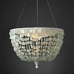 Люстра круглая с каскадом из декоративных элементов Sea Glass варинант исполнения - 4 | Loft Concept в Брянске