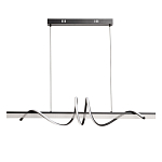 Люстра линейная черного цвета с волнообразным металлическим элементом Luke Lampco Tracer Lamp варинант исполнения - 2 | Loft Concept в Брянске