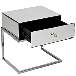 Тумбочка зеркальная с ящиком Mirror Chrome Cabinet варинант исполнения - 2 | Loft Concept в Брянске