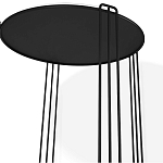 Стол журнальный круглый со столешницей из стекла Gold and Black Marble варинант исполнения - 3 | Loft Concept в Брянске