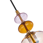 Подвесной светильник со стеклянным плафоном в форме бокала янтарного цвета Prestige варинант исполнения - 3 | Loft Concept в Брянске