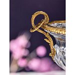 Чаша из прозрачного стекла с бронзовой подставкой и ручками Eden Garden варинант исполнения - 3 | Loft Concept в Брянске