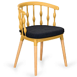 Пластиковый стул на ножках из массива бука Ferret Spiral Mustard варинант исполнения - 7 | Loft Concept в Брянске