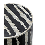 Приставной круглый столик с инкрустацией Black and White Geometry Stool варинант исполнения - 2 | Loft Concept в Брянске