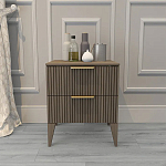 Тумба прикроватная коричневая с двумя ящиками Harper Line варинант исполнения - 2 | Loft Concept в Брянске