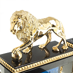 Настольный письменный набор из лазурита с декором в виде льва Golden Lion варинант исполнения - 4 | Loft Concept в Брянске
