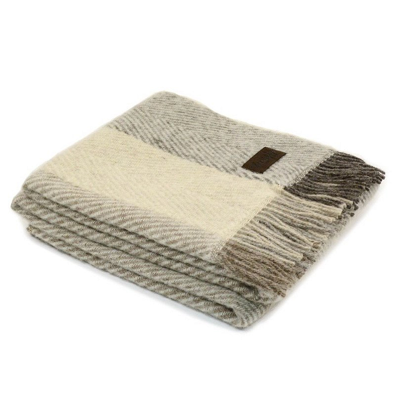 Плед VADSO SPINA 1001 Marzotto Бежево-серый в Брянске | Loft Concept 