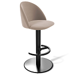 Барный стул вращающийся со спинкой Бежевый Велюр Vendramin Chair варинант исполнения - 1 | Loft Concept в Брянске